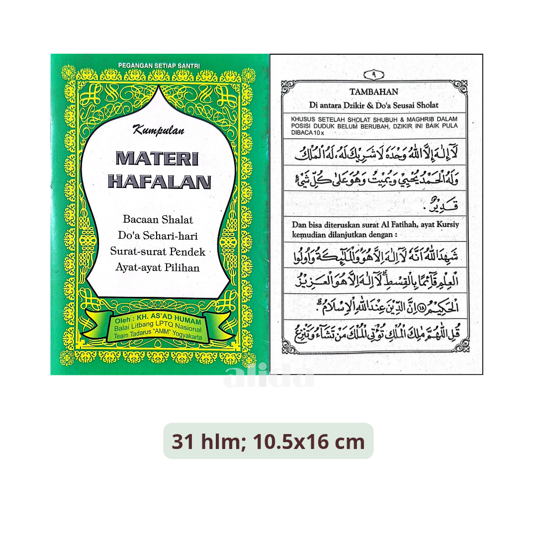 Buku Kumpulan Materi Hafalan - AMM Yogyakarta
