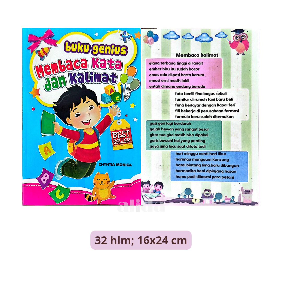 Buku Genius Membaca Kata Dan Kalimat - Bintang Indonesia