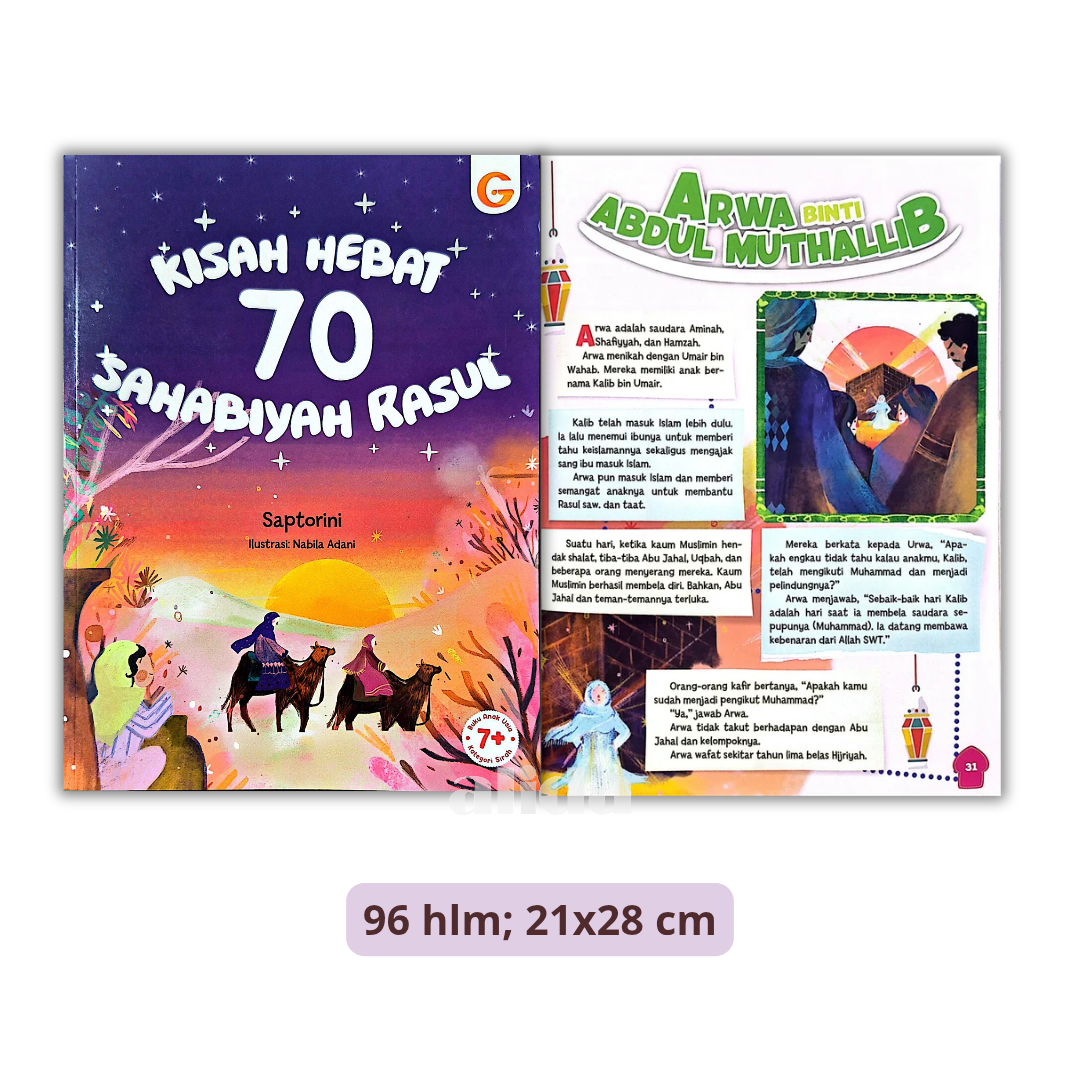 Buku Cerita Kisah Hebat 70 Sahabiyah Rasul - Gema Insani Press