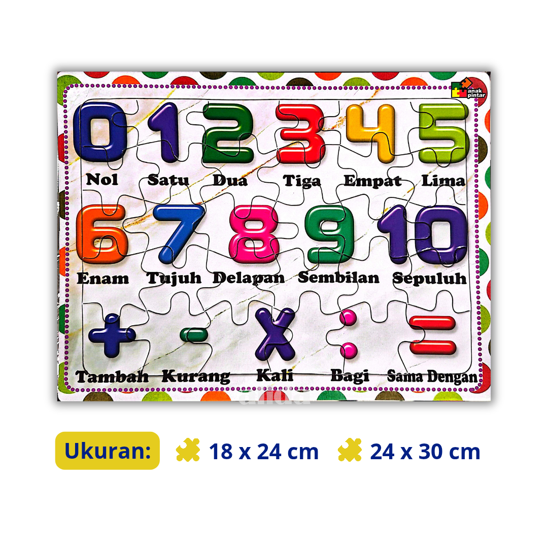 Puzzle Angka Bilangan - Mainan Anak Tema Edukasi