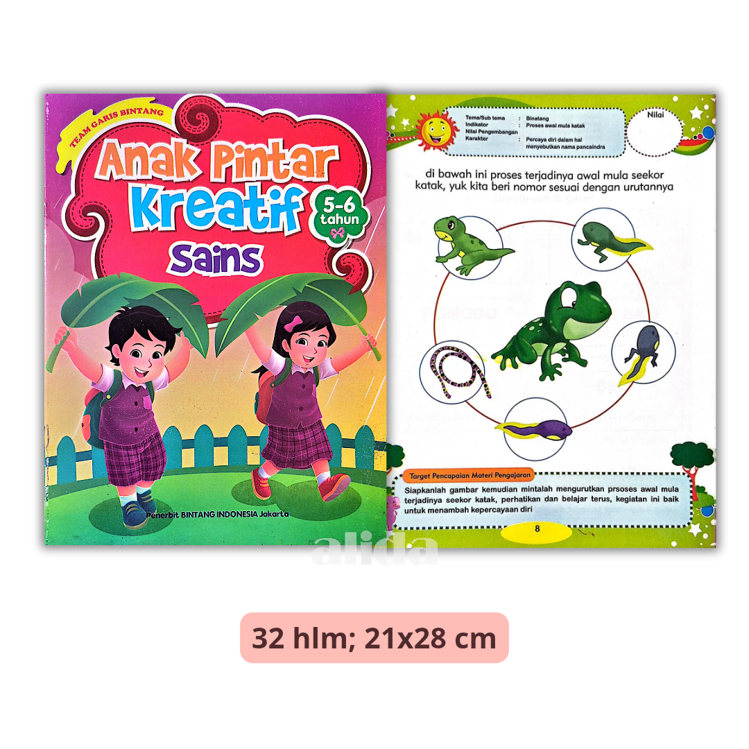 Buku Anak Pintar Kreatif Sains 5-6 Tahun - Bintang Indonesia