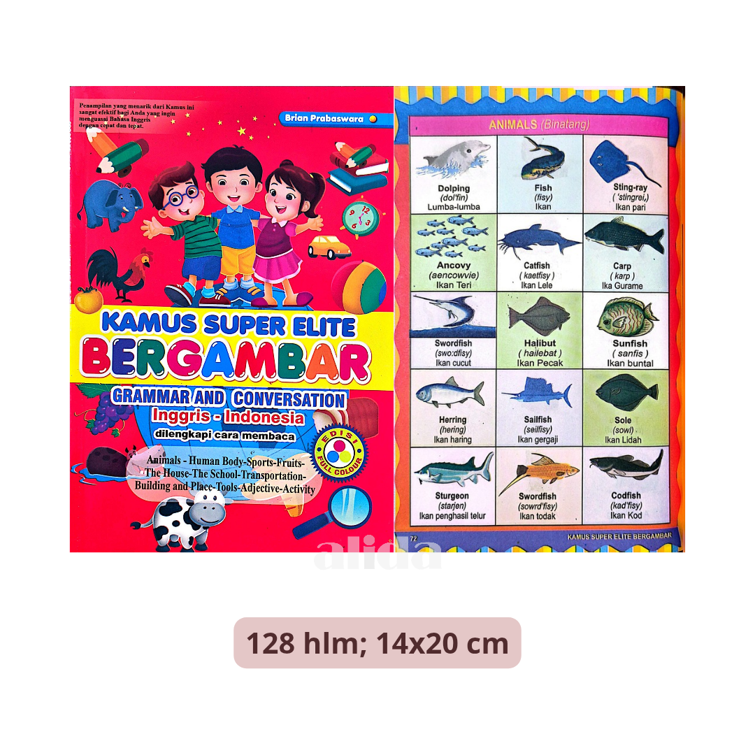 Buku Kamus Super Elite Bergambar Inggris - Indonesia - Pustaka Sandro Jaya