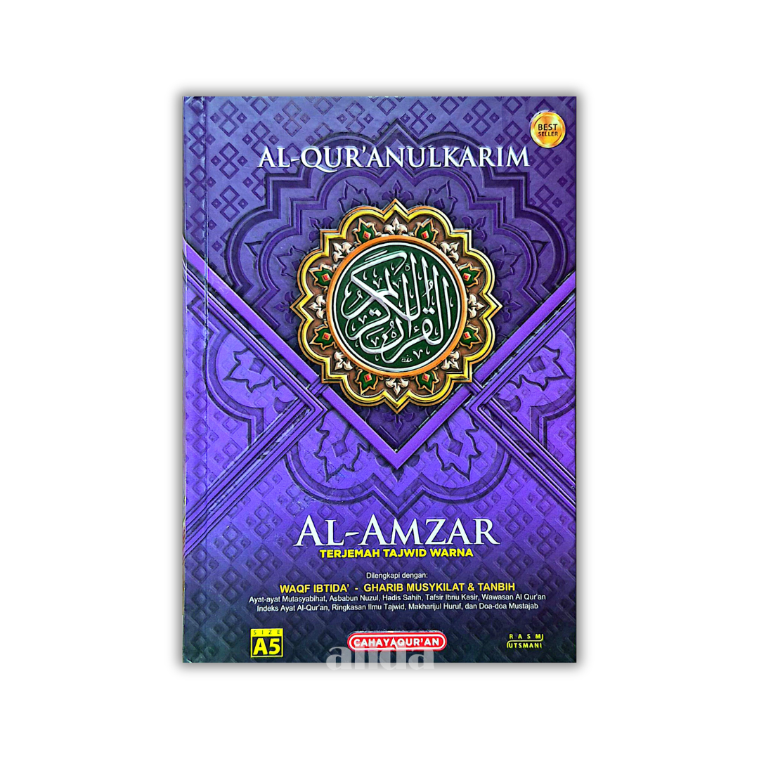 57 Cover Al-Amzar Terjemah Tajwid A5 Ungu.png
