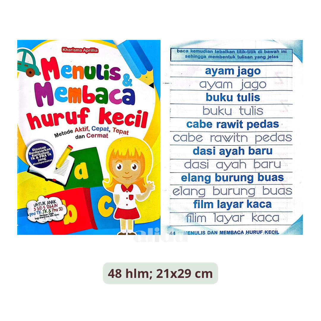 Buku Menulis & Membaca Huruf Kecil - Pustaka Sandro Jaya