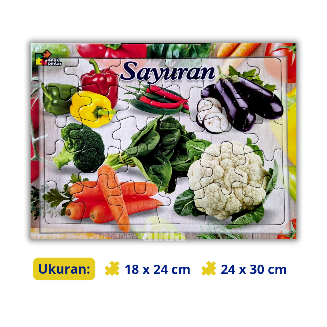 Puzzle Sayuran - Mainan Anak Tema Edukasi