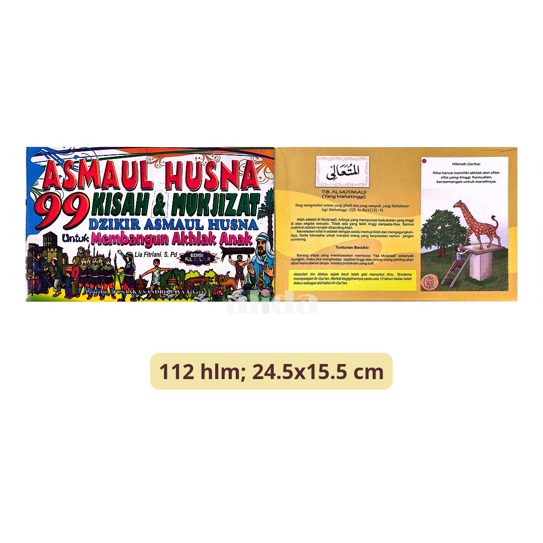 Buku 99 Kisah & Mukjizat Asmaul Husna Untuk Membina Akhlak Mulia Anak - Pustaka Sandro Jaya