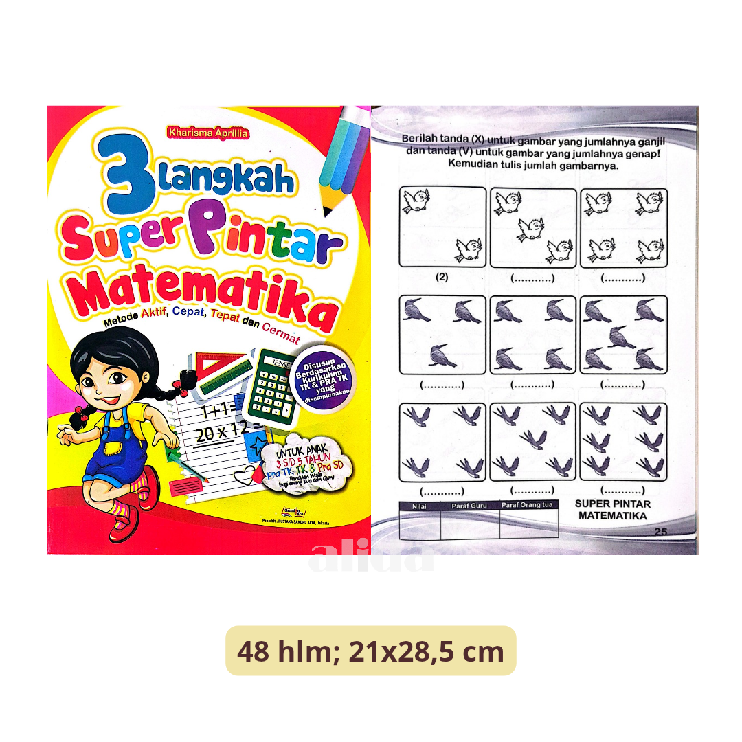 Buku 3 Langkah Super Pintar Matematika -  Pustaka Sandro Jaya