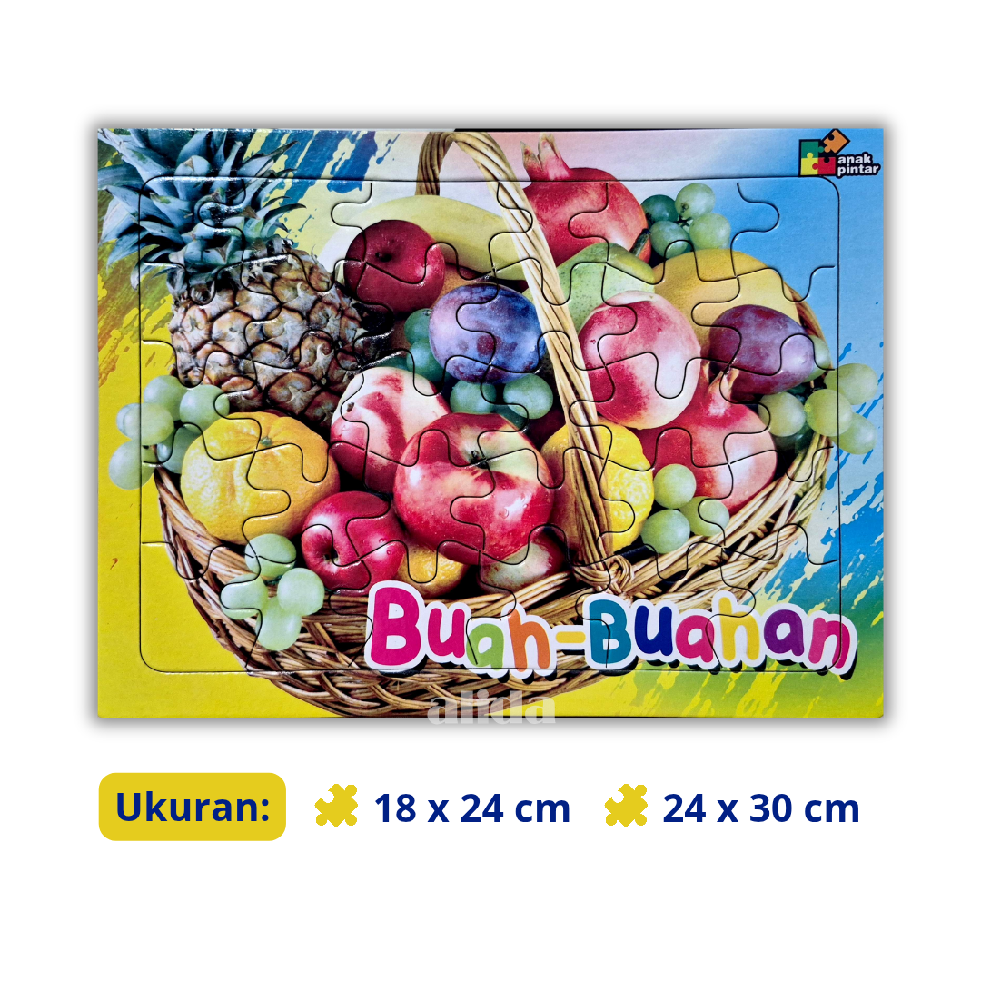 Puzzle Buah-Buahan - Mainan Anak Tema Edukasi