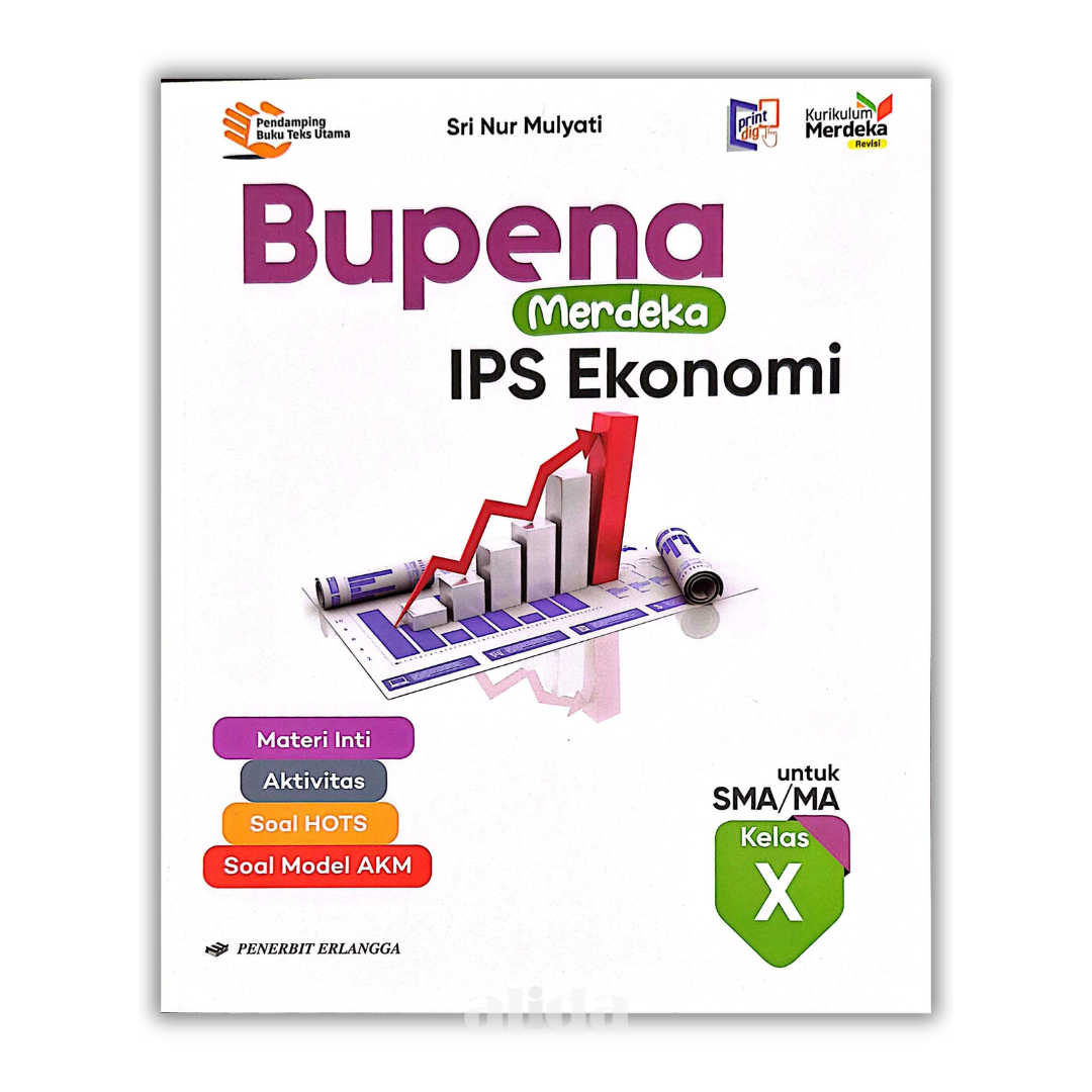 [Kelas 10] Buku Pelajaran SMA/MA Buku Soal Umum Bupena Merdeka IPS Ekonomi Kurikulum Merdeka - ERLANGGA