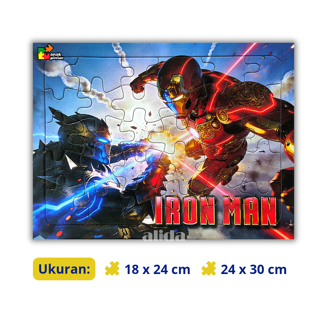 Puzzle Iron Man - Mainan Anak Tema Karakter Kartun