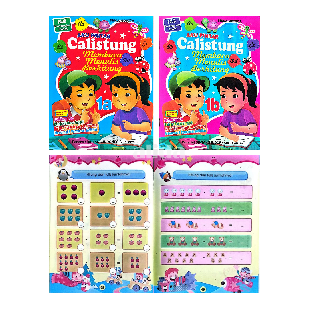 [2 Buku] Aku Pintar Calistung 1A 1B - Bintang Indonesia