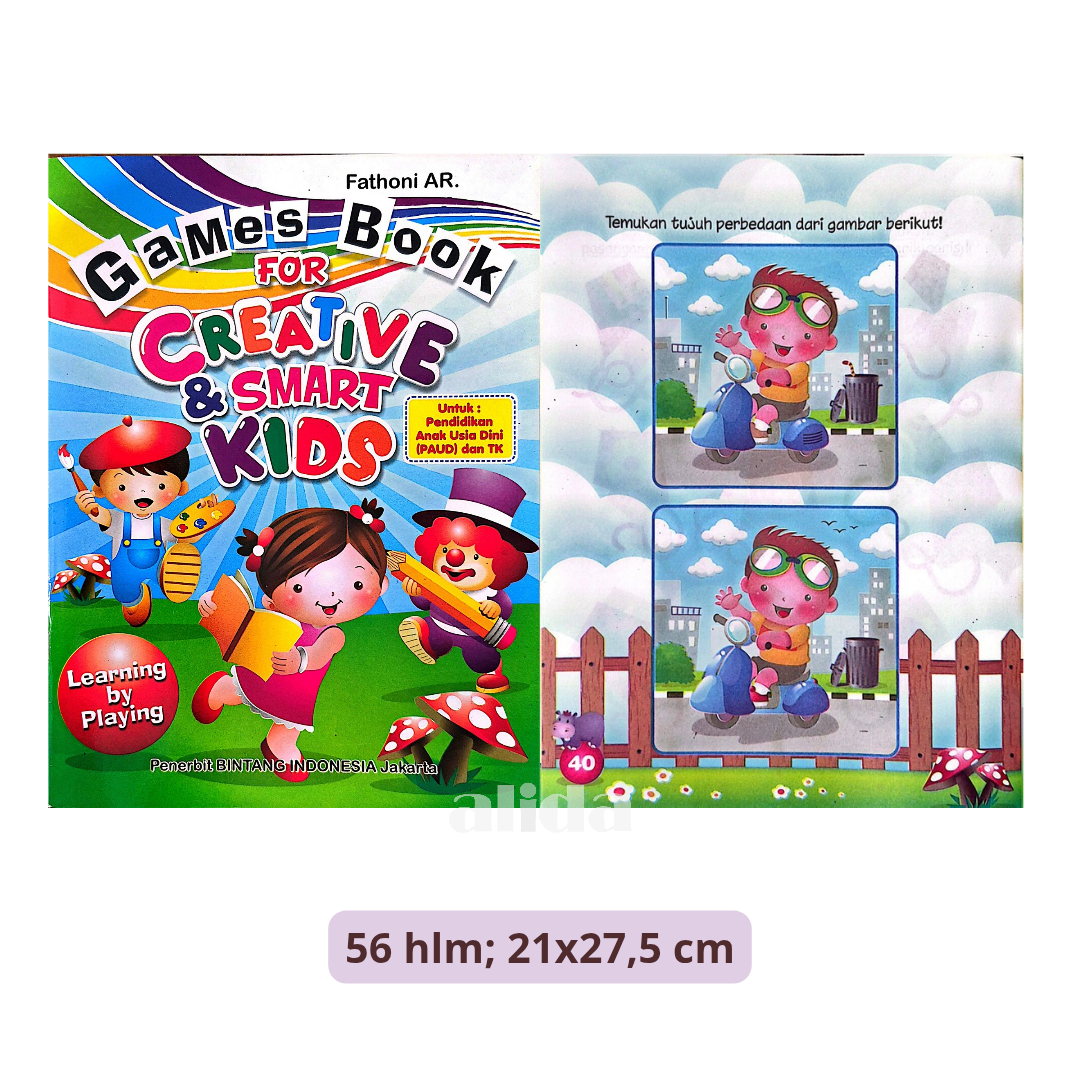 Buku Games Book For Creative & Smart Kids - Bintang Indonesia