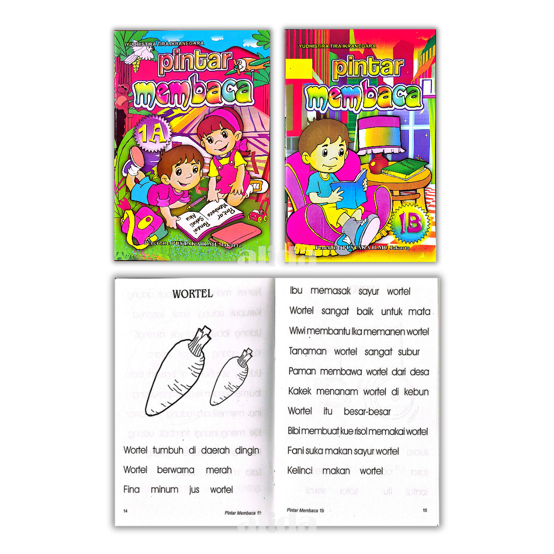 [2 Buku] Buku Pintar Membaca 1A 1B - Pustaka Ilmu