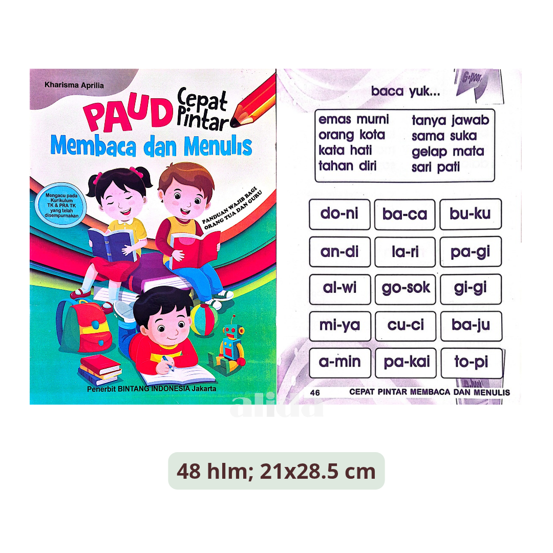 Buku Paud Cepat Pintar Membaca Dan Menulis - Bintang Indonesia