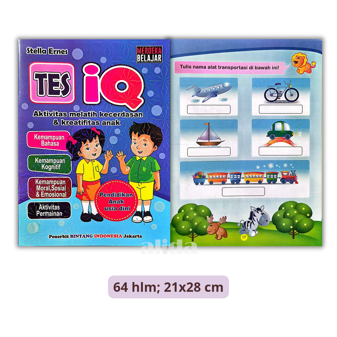Buku Tes IQ Aktivitas Melatih Kecerdasan & Kreatifitas Anak - Bintang Indonesia