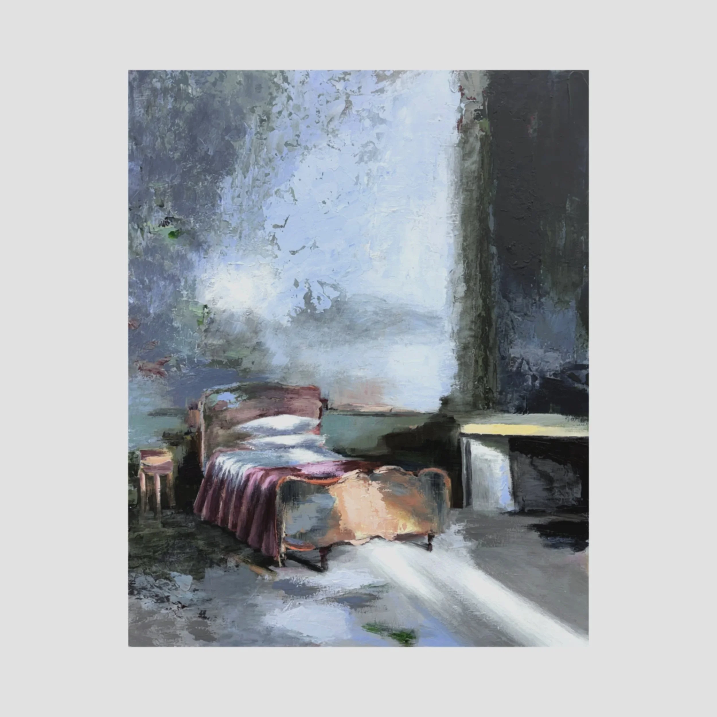 Silberstreif (Siverlining), 2026. Acrylic on canvas — 100 x 80 cm / 40 x 32 in. Private collection © Carola Dewor