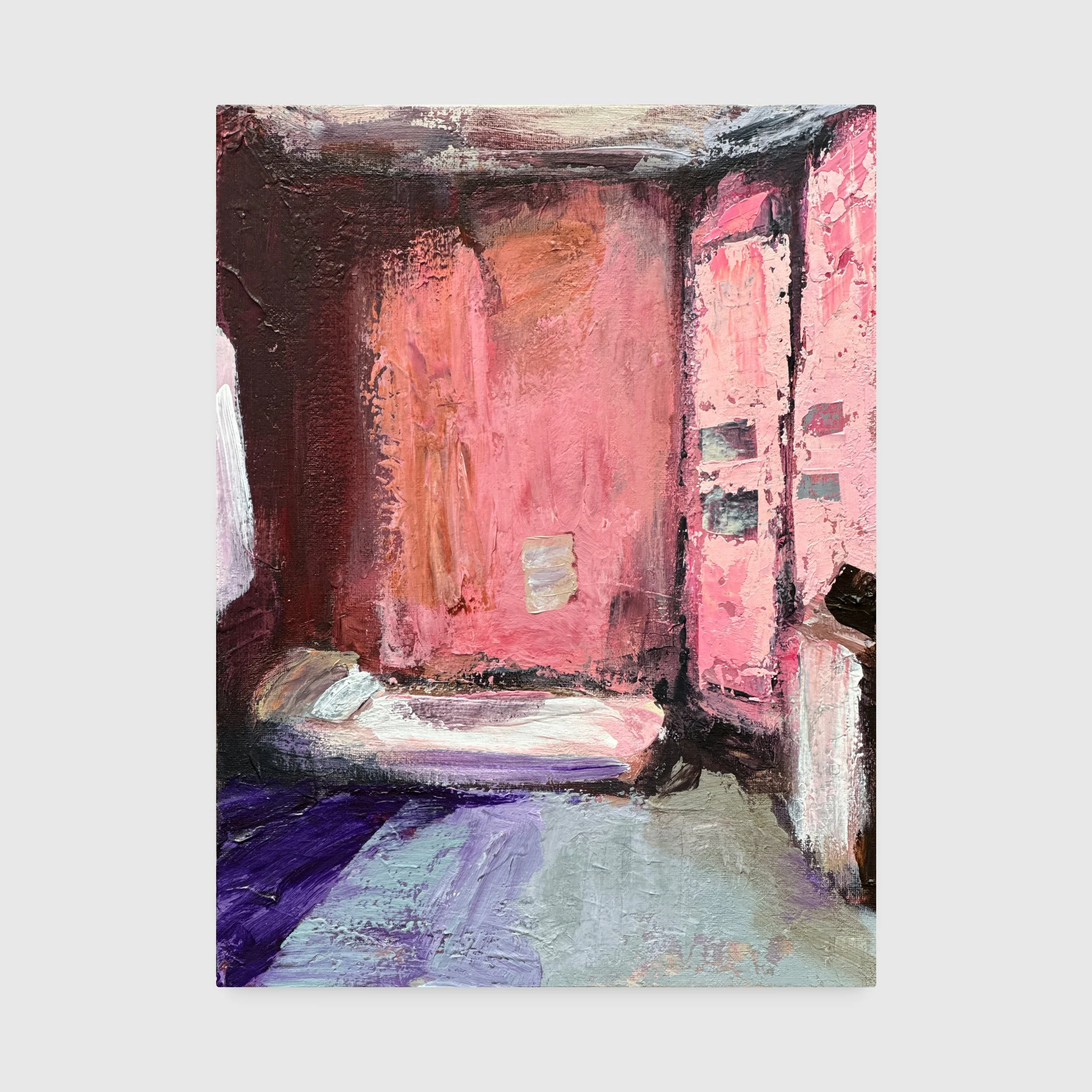 Arme Poetin I (Poor Poetess I), 2025. Acrylic on canvas — 40 x 30 cm / 16 x 12 in. Private collection © Carola Dewor