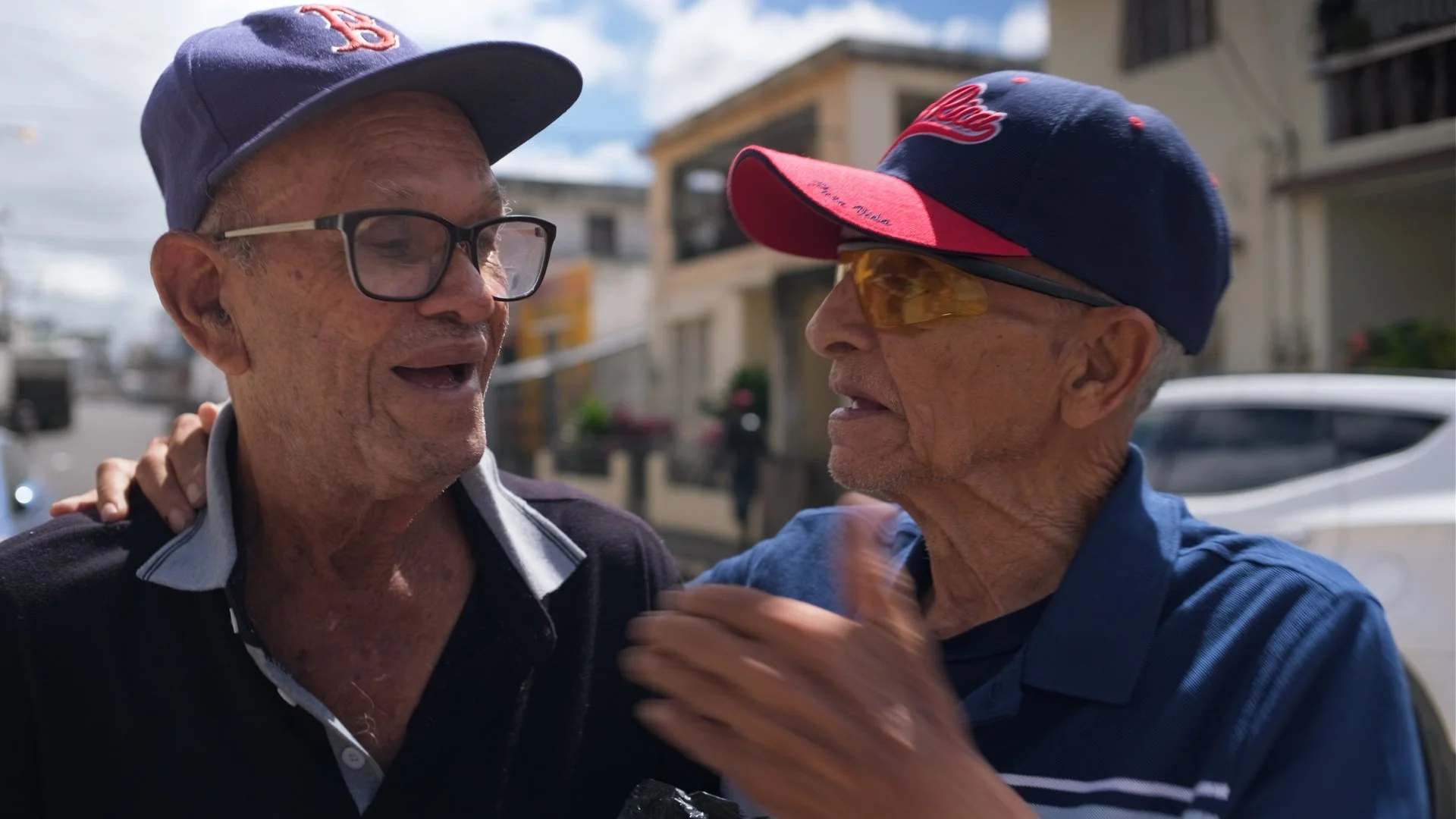 Members of the Dominican community sharing memories in My Grandfather Is Not In This Story.