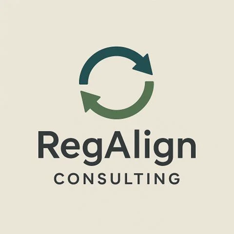 RegAlign Consulting logo with circular arrows and company name