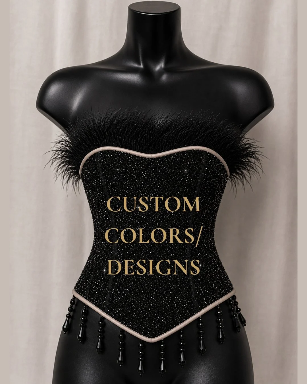 Custom Strapless Corset with Detachable Accessories