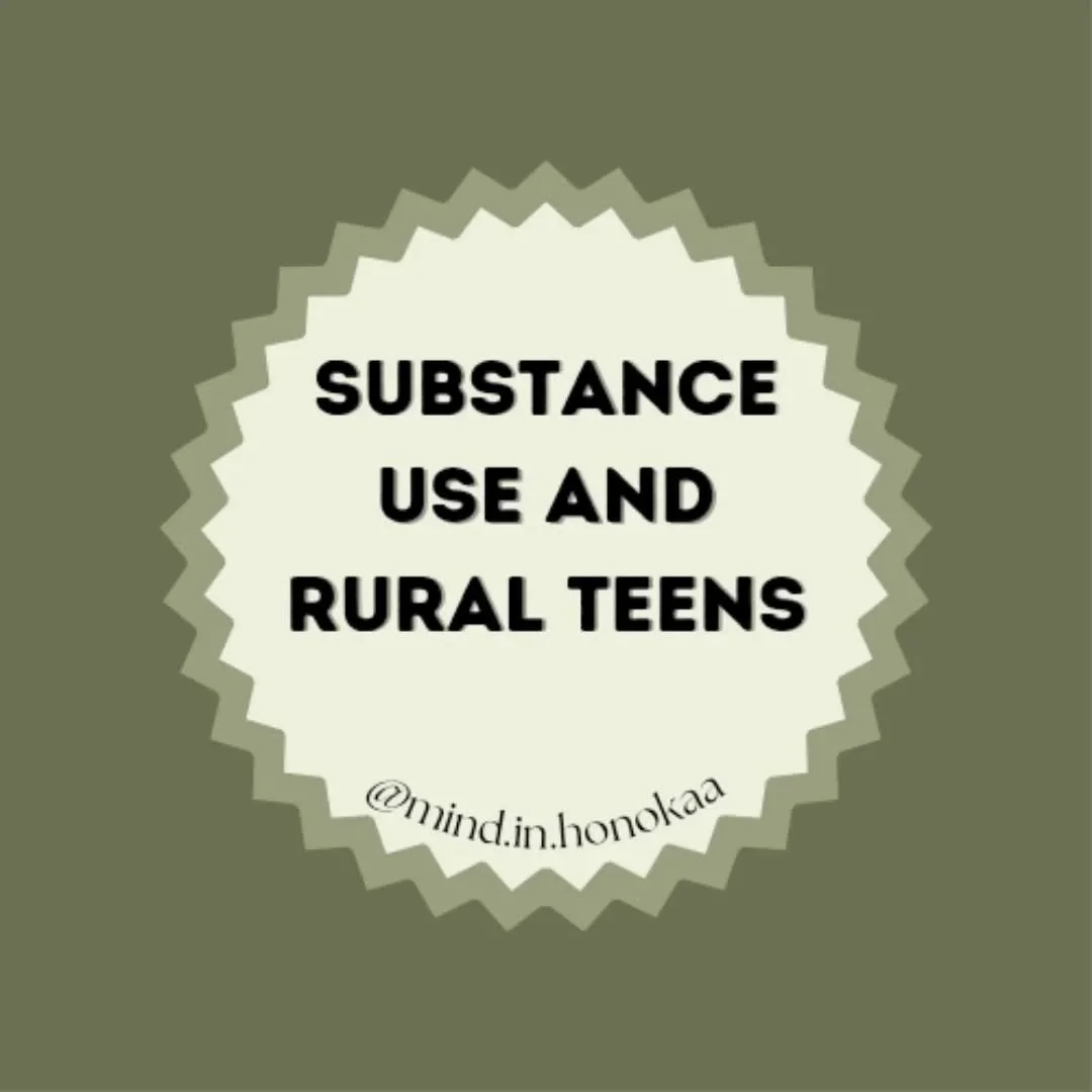 Understanding substance use in rural teens starts with listening. 
#mentalhealth #teenhealth #stigma #substanceuse #fyppage