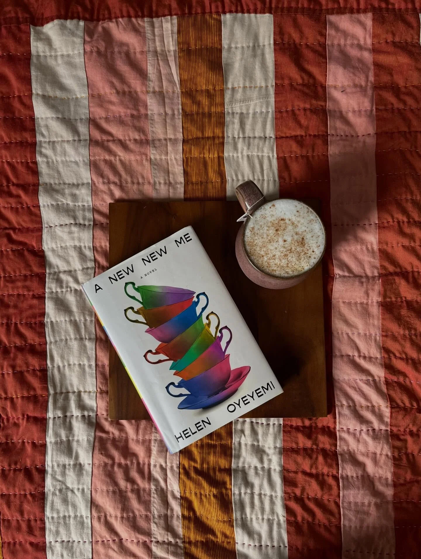 current read &amp; a chai latte on a snowy day // a moment for Eden&rsquo;s newest quilt (!!!!!) // wip // Solstice is growing up &hearts;️