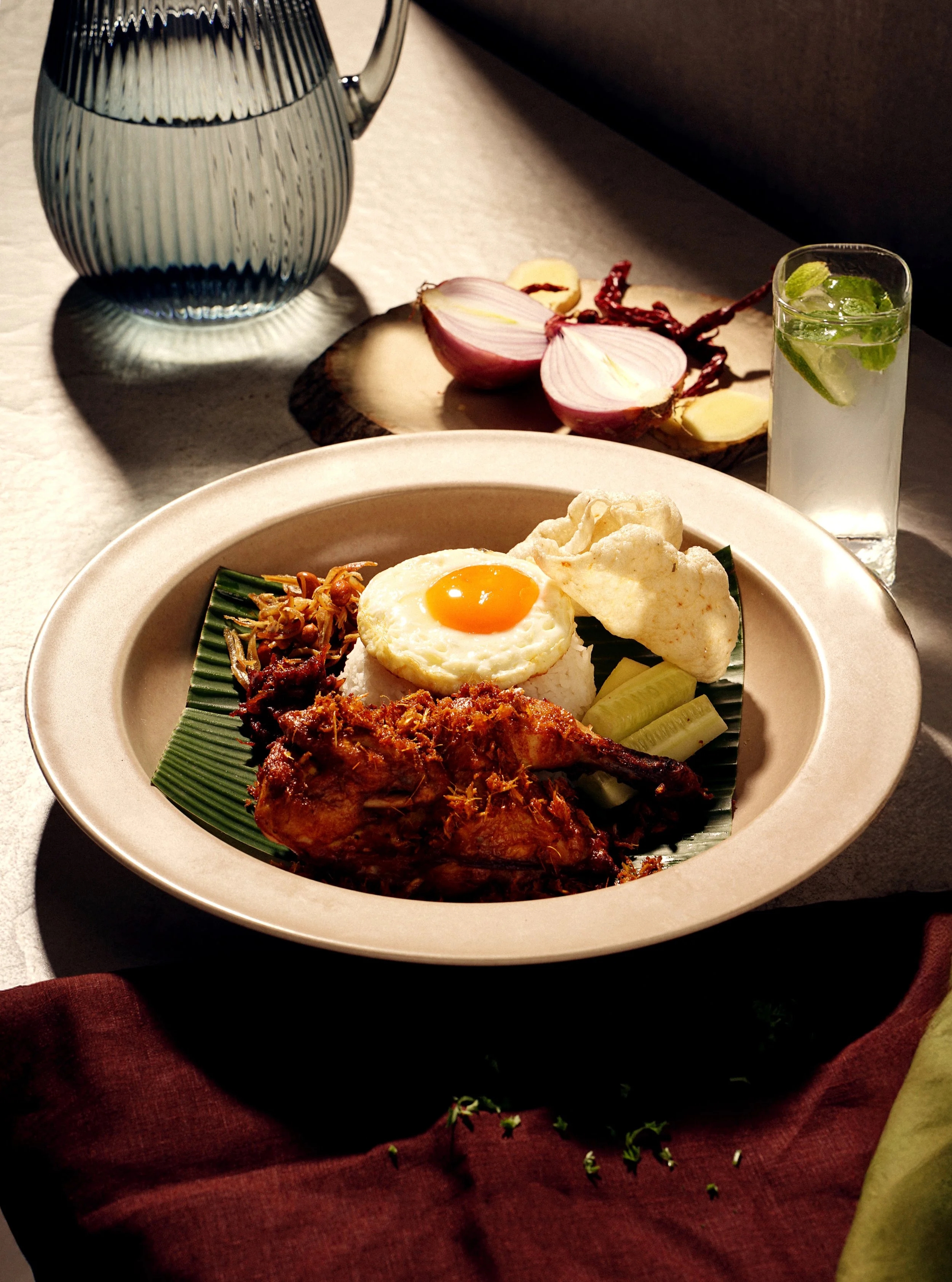 Signature Nasi Lemak with Ayam Berempah Half