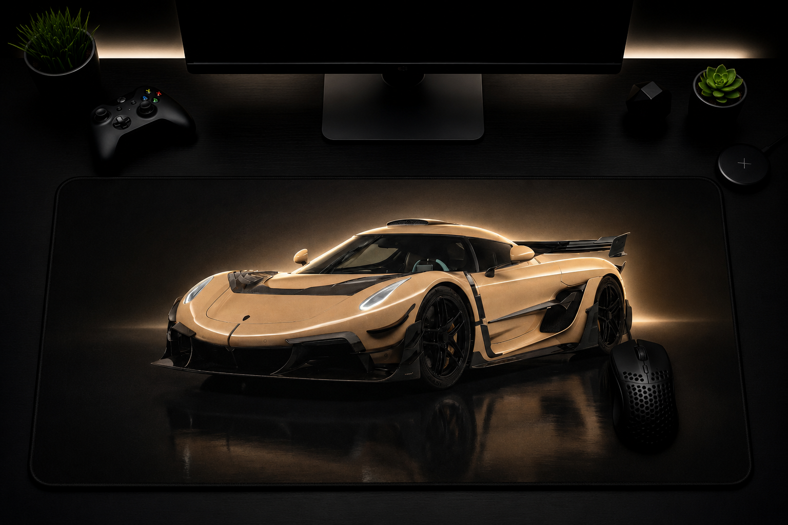 Hypercar Noir Desk Mat | Premium Gaming & Workspace Desk Mat