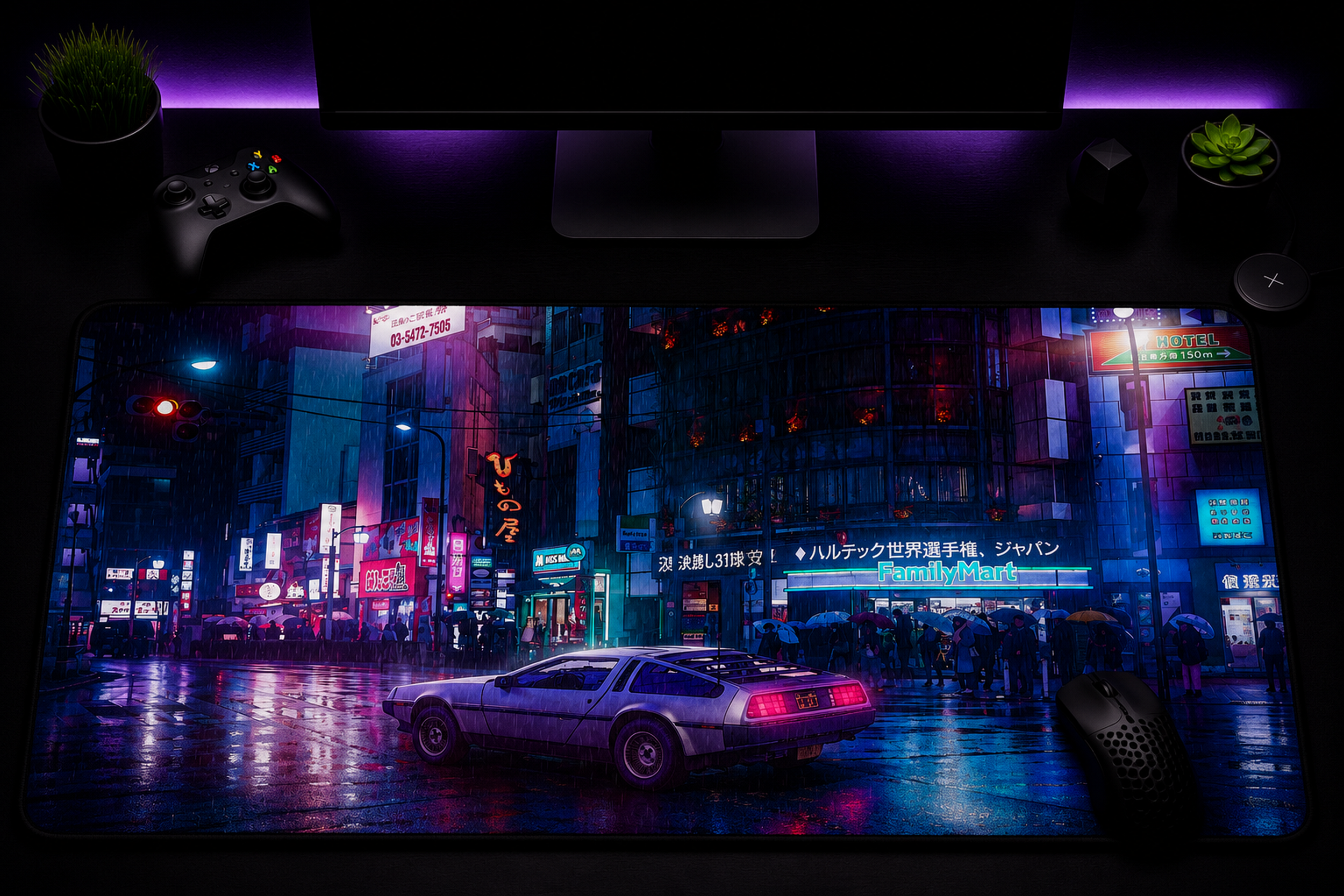 Neon District Desk Mat | Premium Gaming & Workspace Desk Mat