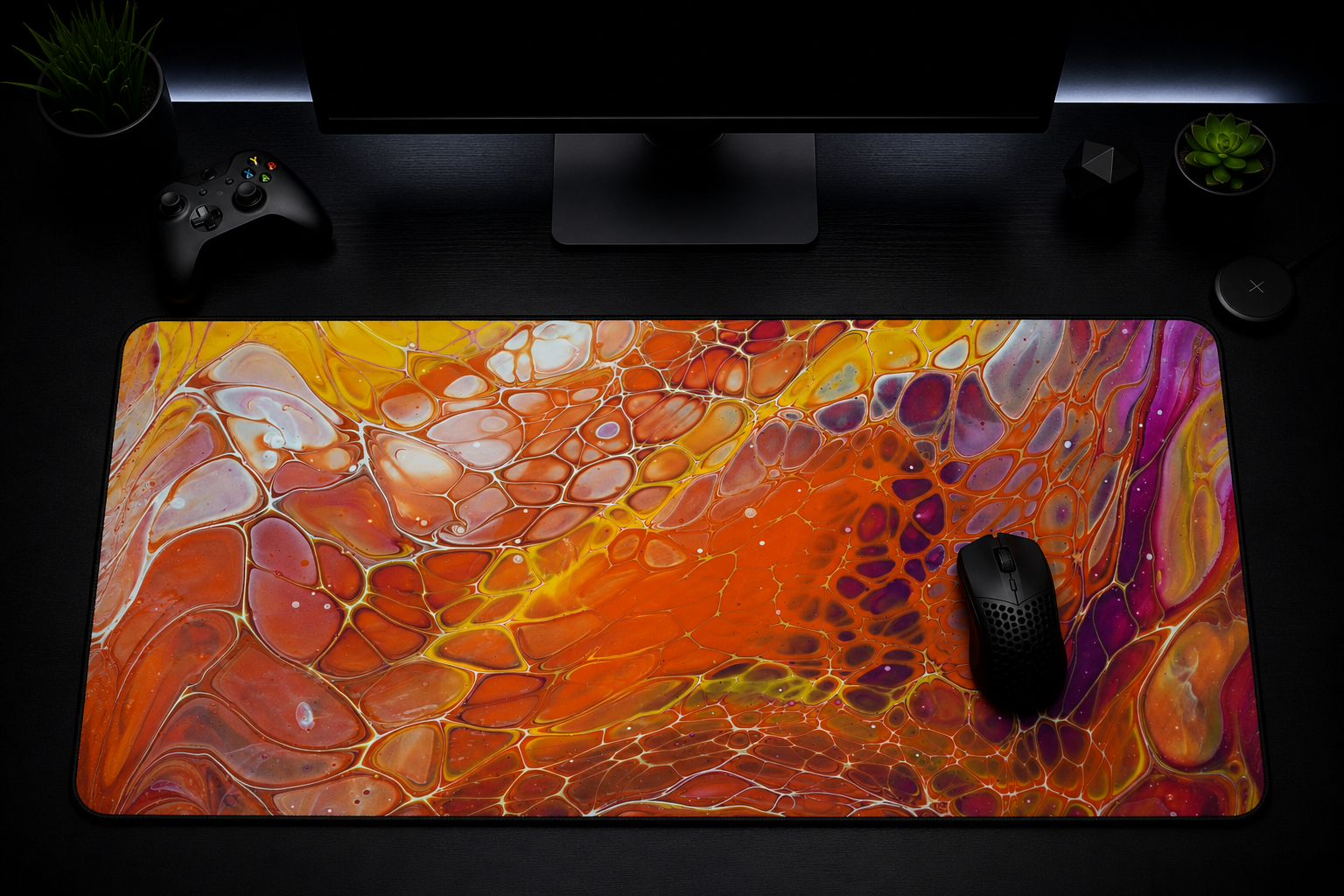 Ember Flow Desk Mat | Premium Gaming & Workspace Desk Mat
