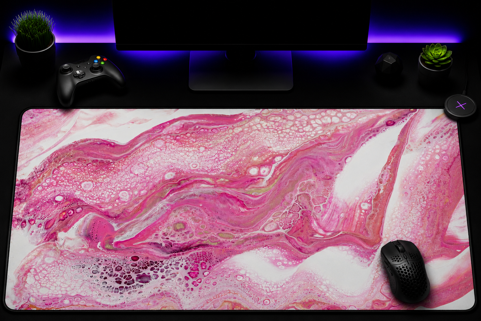 Rose Gloss Desk Mat | Premium Gaming & Workspace Desk Mat