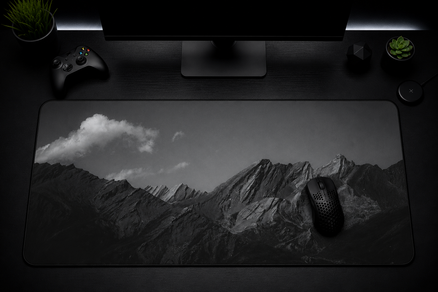 Midnight Peaks Desk Mat | Premium Gaming & Workspace Desk Mat