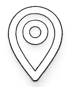 Map location icon with a pin marker. pointing to South African Made Products