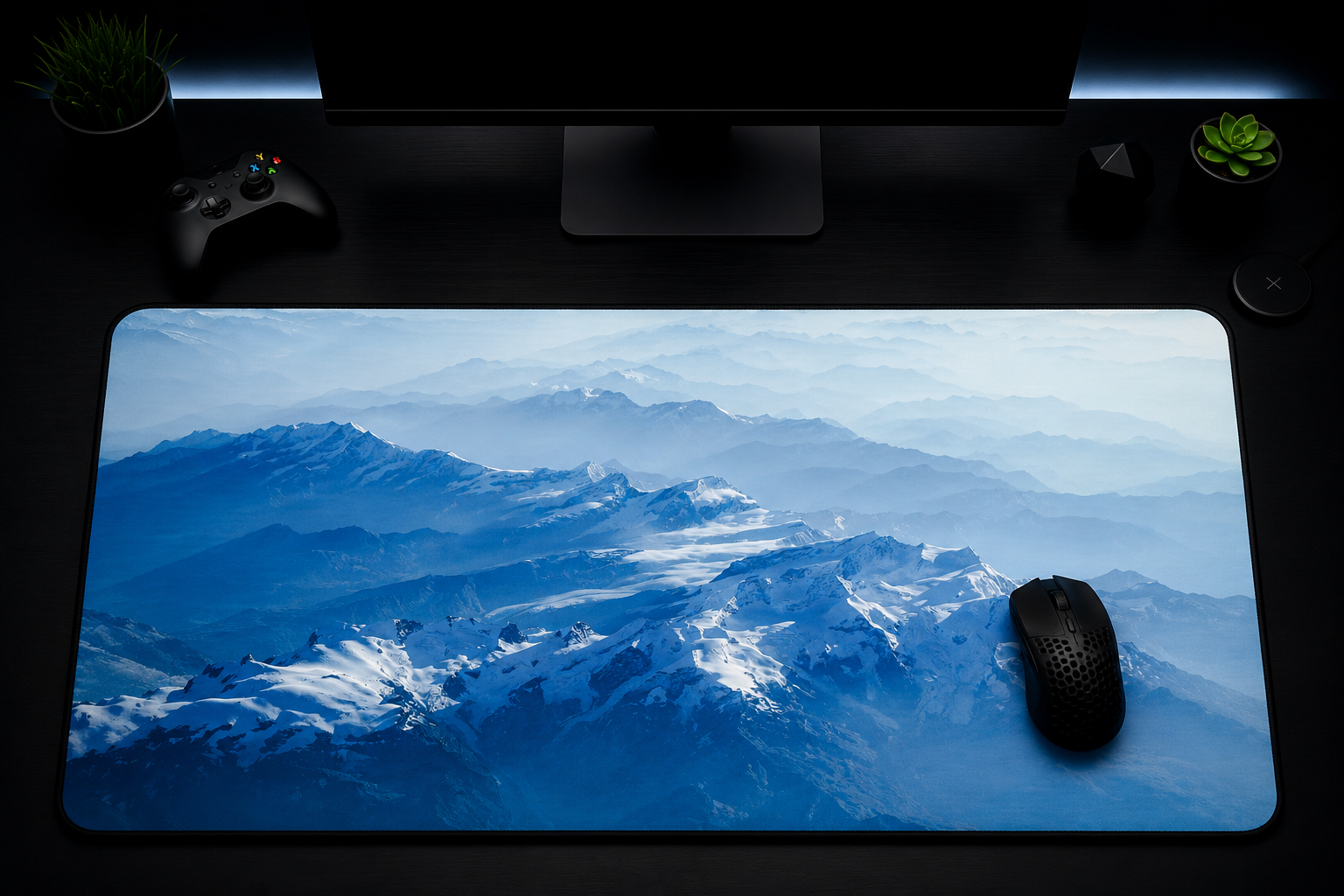 Frozen Peaks Desk Mat | Premium Gaming & Workspace Desk Mat