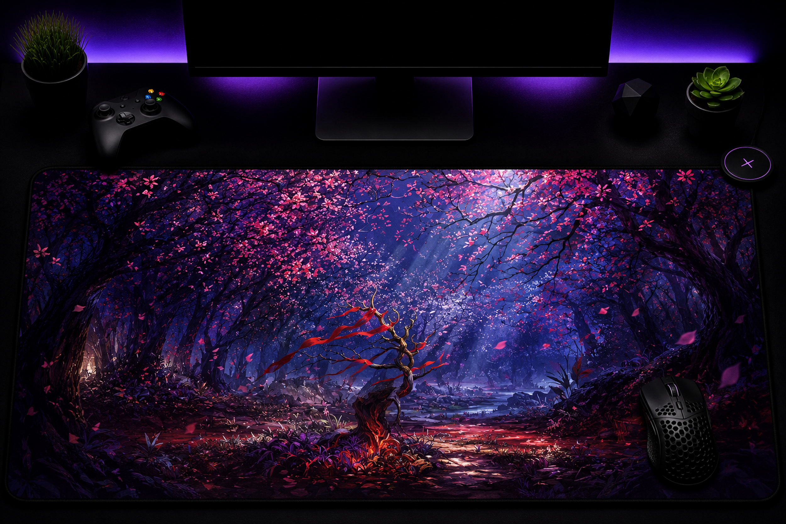 Mystic Bloom Desk Mat | Premium Gaming & Workspace Desk Mat