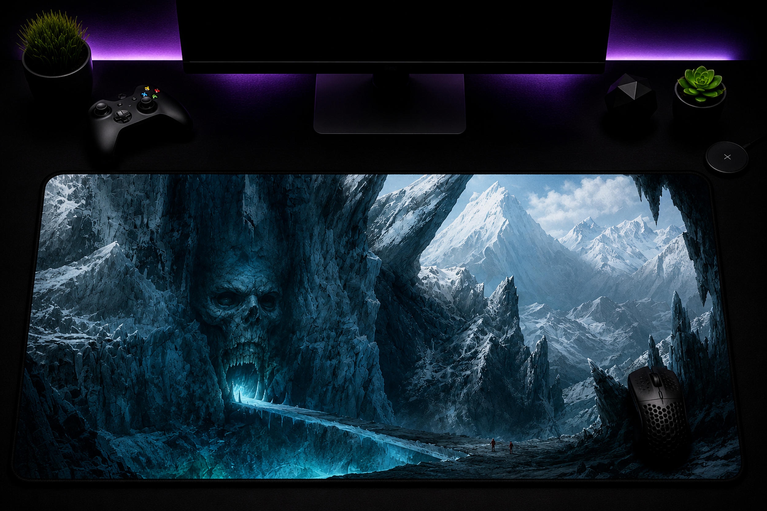 Frostpeak Cavern Desk Mat | Premium Gaming & Workspace Desk Mat