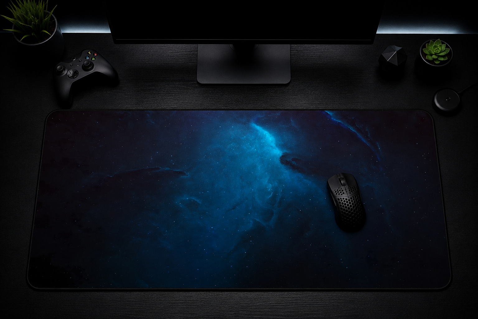 Azure Nebula Desk Mat | Premium Gaming & Workspace Desk Mat