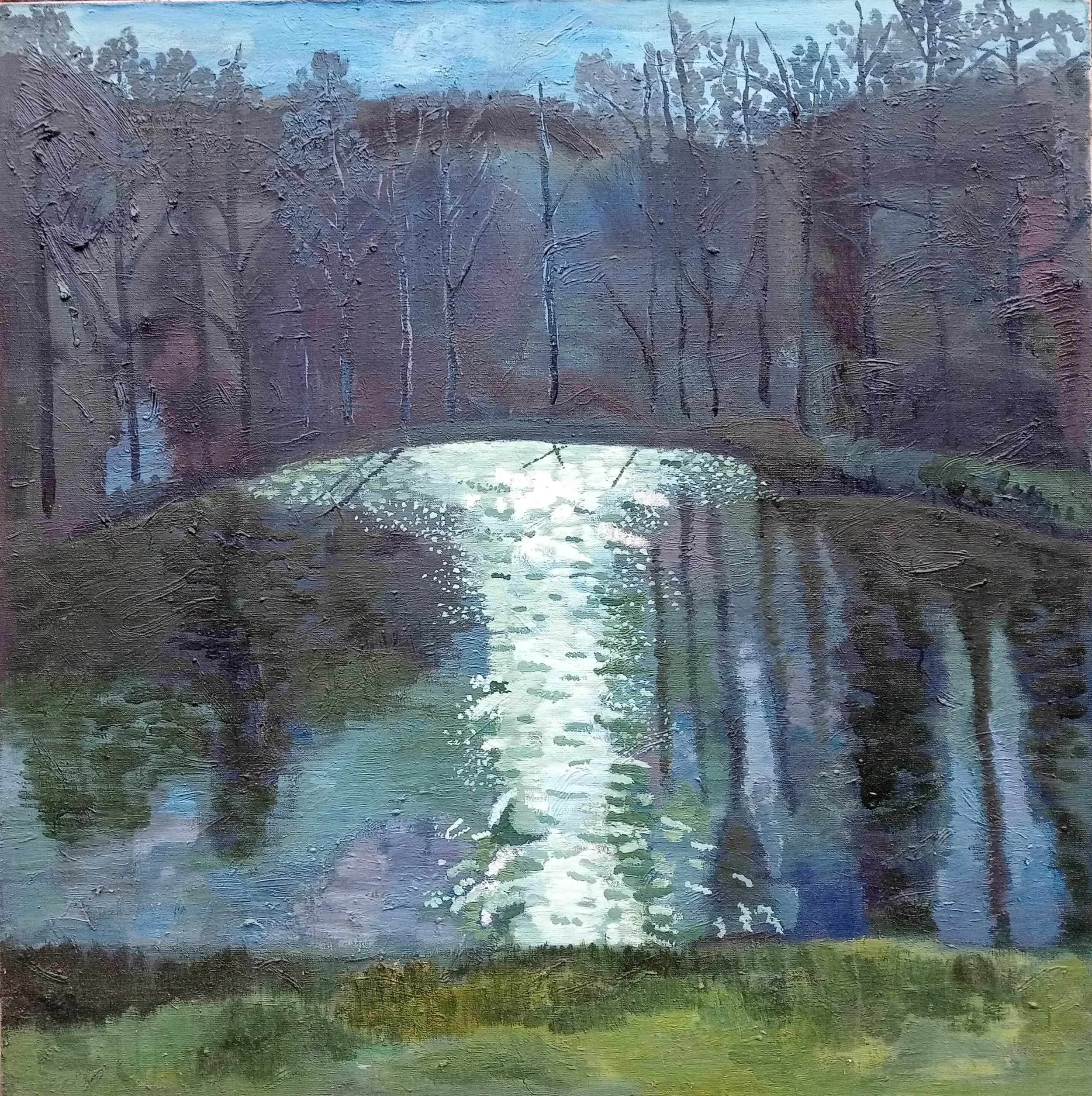 Lake Landscape with Light Reflections – Contemporary Painting.jpg