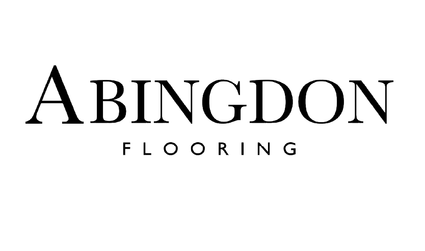 Abington Flooring logo in black and white with stylized text.