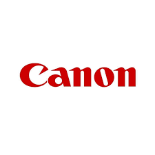 Canon logo in red on a white background.
