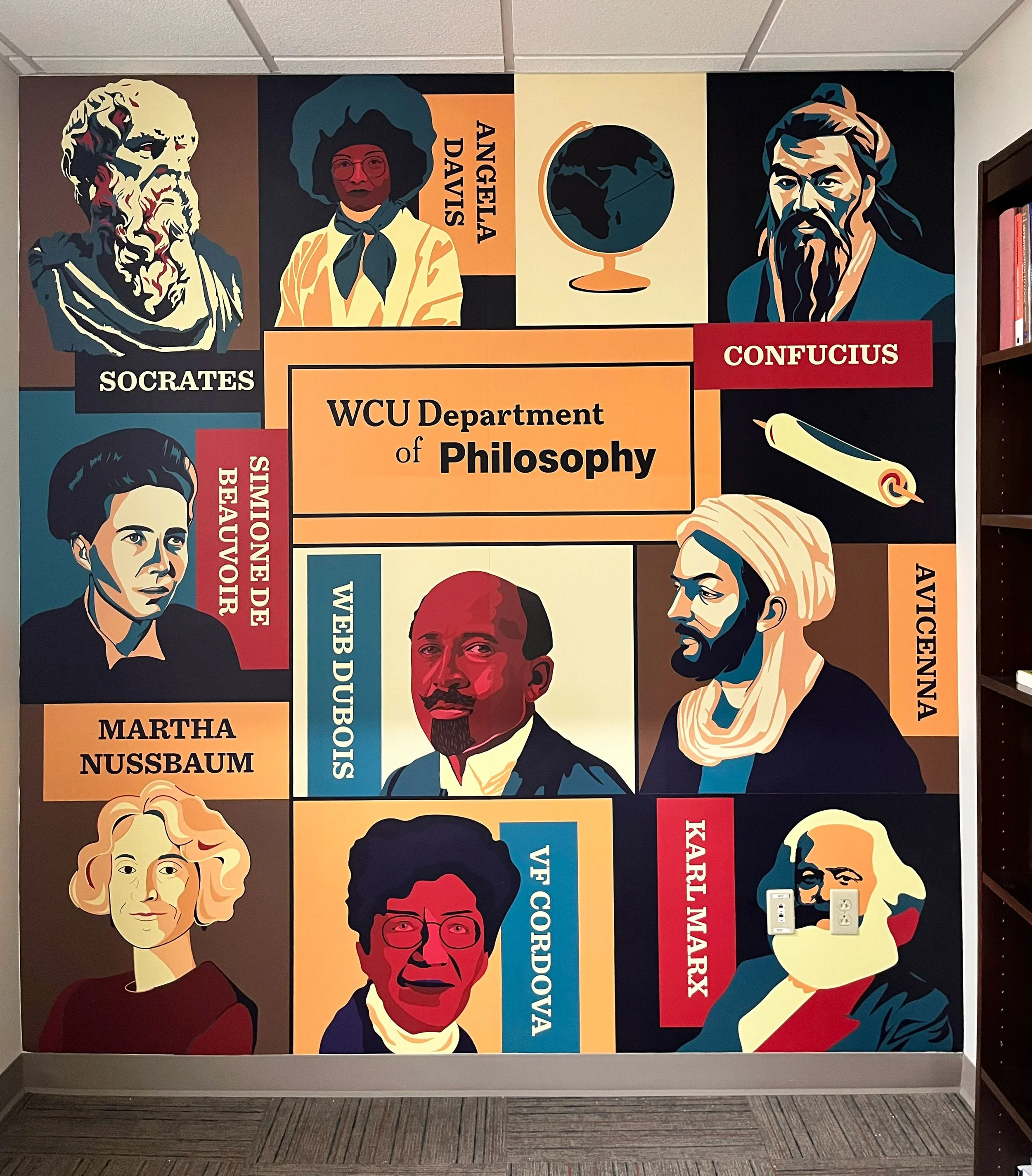 Mural on Display at the Philosophy Department.