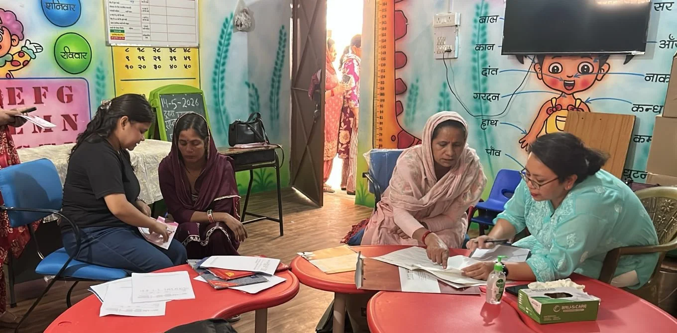 Dr Ananya is conducting a Breast Screening Camp as a part of an NGO in a school and educating women about Breast Health