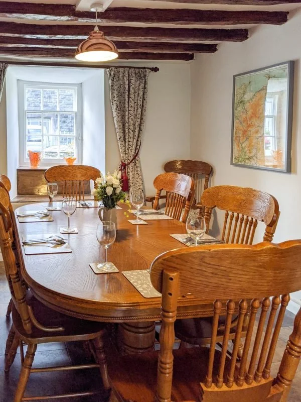 Dining room at Fro Awel Holiday Cottage