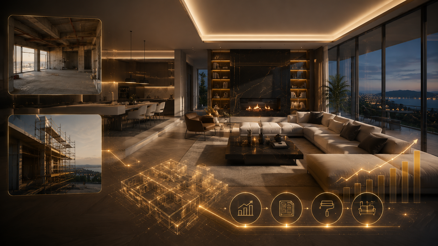 Stratégie de valorisation immobilière pour un bien résidentiel, avec projection de travaux, amélioration du potentiel et optimisation avant location ou revente.