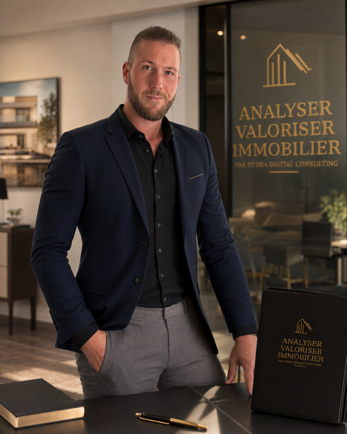 Portrait professionnel d’Alexandre, fondateur d’Alexandre Stratégie Immobilière, spécialisé dans l’analyse, la stratégie et la valorisation de projets immobiliers.
