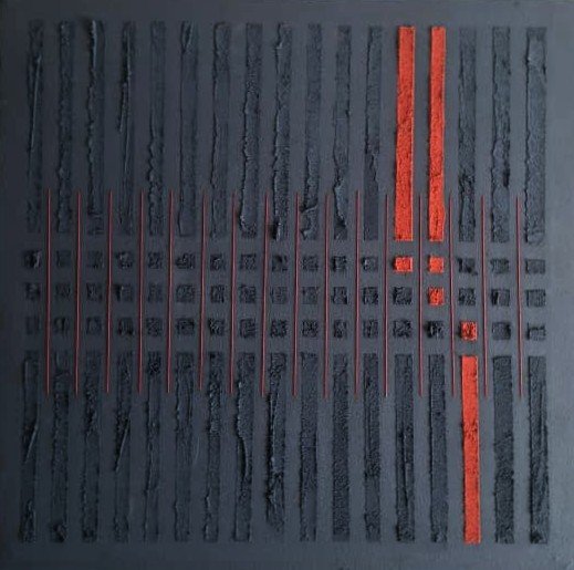 Njia Panda.
Mixed media on canvas.
9cm x 90cm.
2026