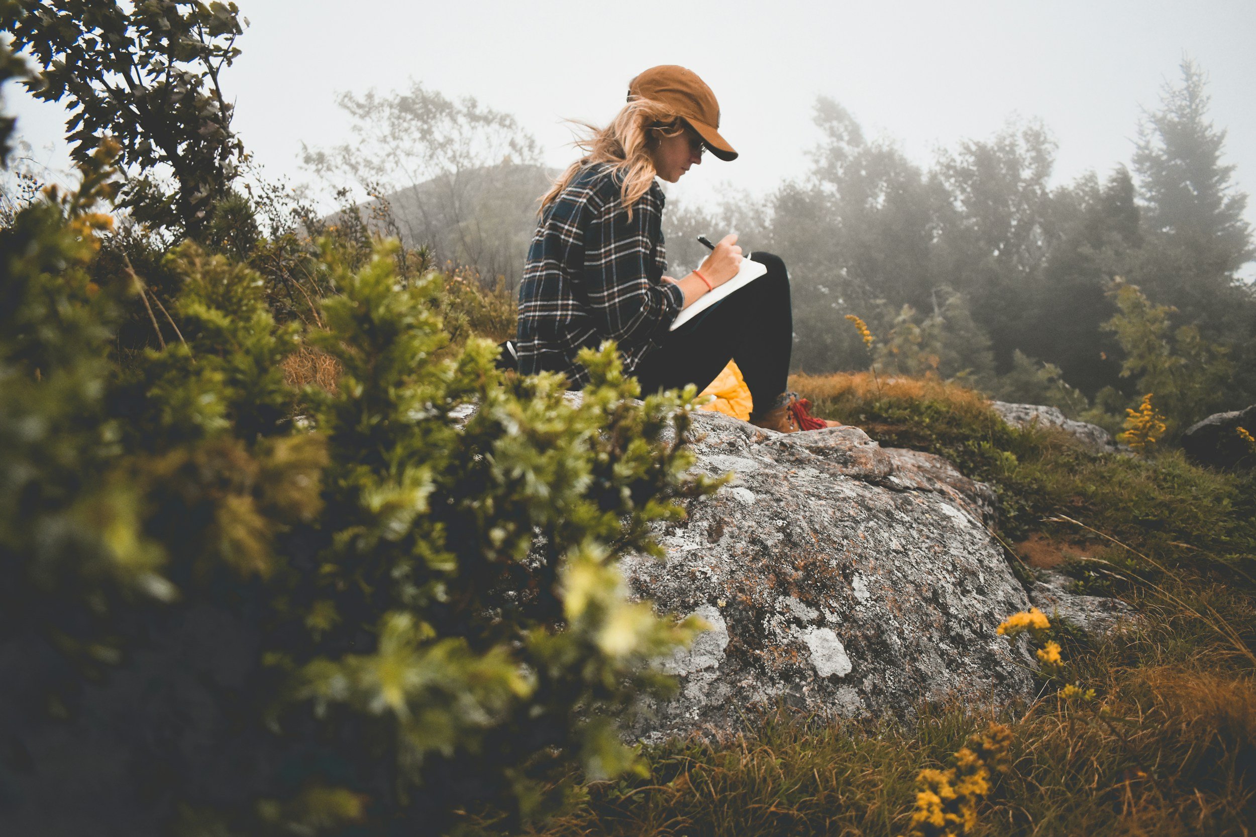 Woman journaling