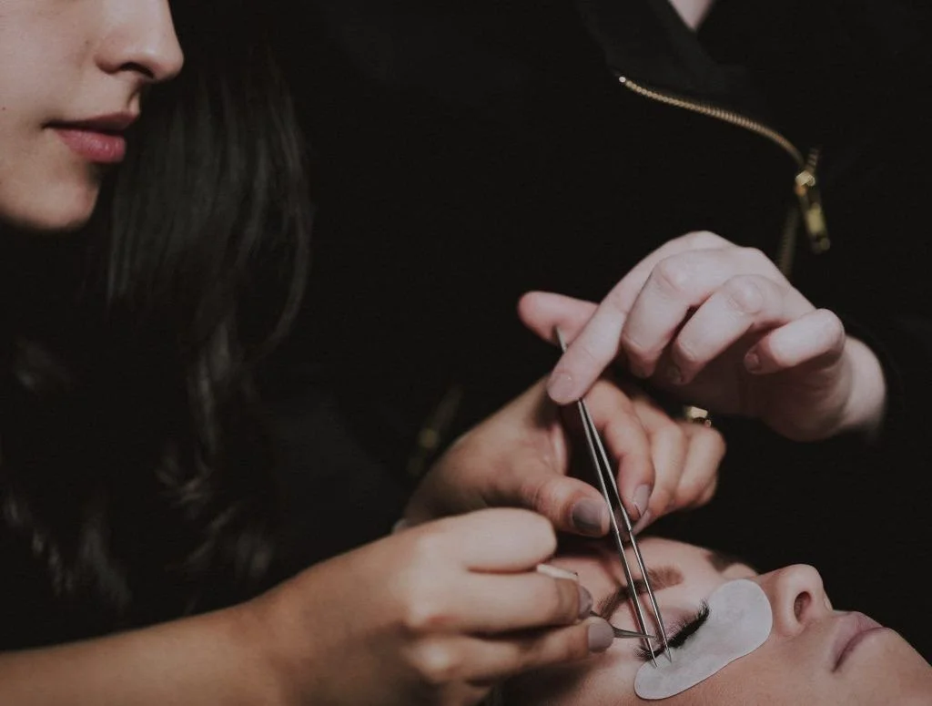 Hands-on eyelash extension training with live model practice in Christchurch