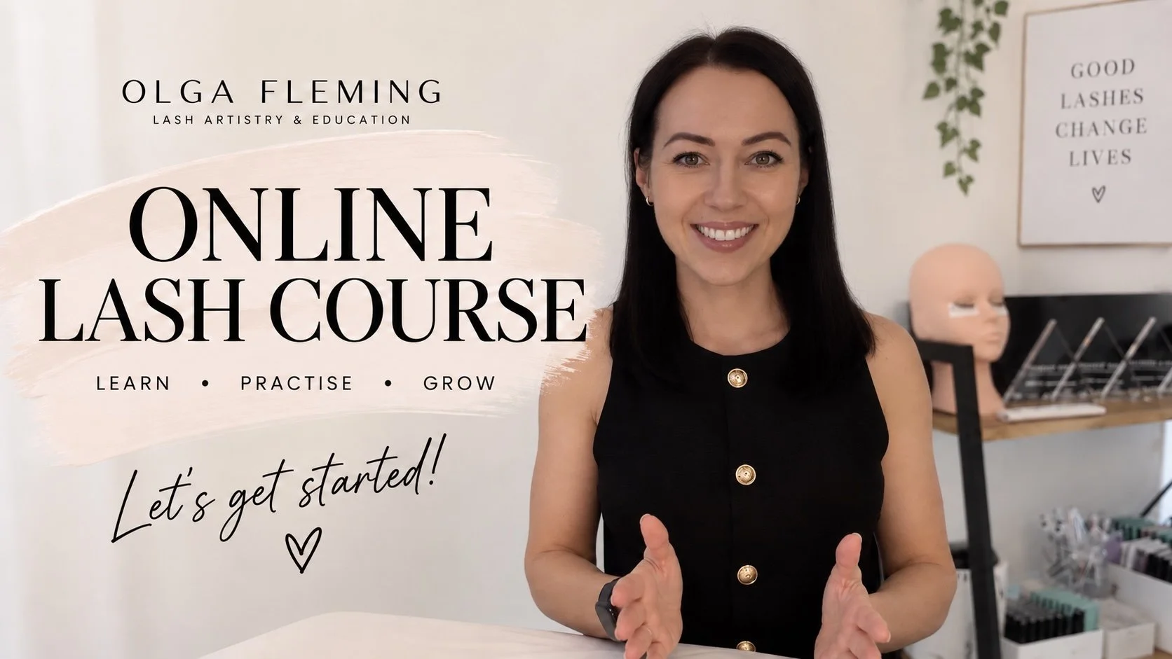 Online lash course for beginners learning professional eyelash extension techniques from home