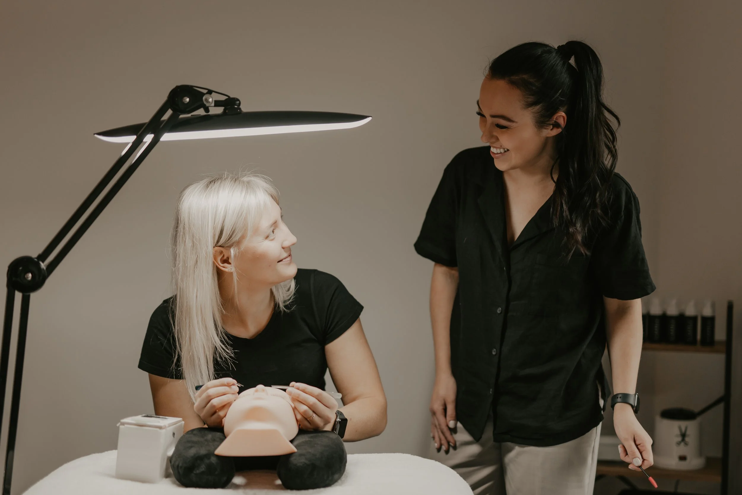 Private one-to-one lash training with Olga Fleming in Christchurch